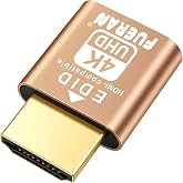 FUERAN 1 Pack HDMI Dummy Plug 4K@60Hz,Virtual Monitor Emulator | 2K@60/120Hz 1080P@60/120/144Hz, Headless Display Adapter, EDID Emulator, HDMI Headless Adapter for Remote PC, Laptop