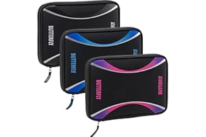 Butterfly MI Tour Case II | Durable Material with Padded Front and Back Panels | Holds Two Paddles | 3 Colors Available (Black, Blue, Purple) | Professional Accessory