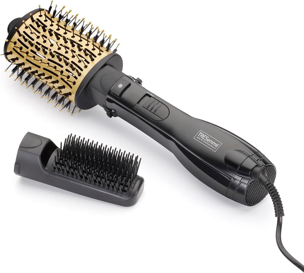 TRESemmé 2-in-1 Hair Dryer Brush Airstyler 1000W Ionic Anti-Frizz 3 Heat 2 Speed