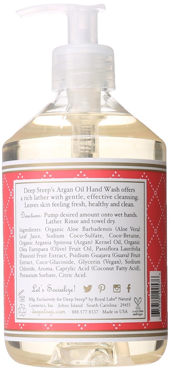 Deep Steep Argan Oil Liquid Hand Wash, Mango Papaya, 17.6 Fluid Ounce : Beauty