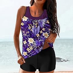 Tankini Swimsuits for Women Tummy Control Blouson