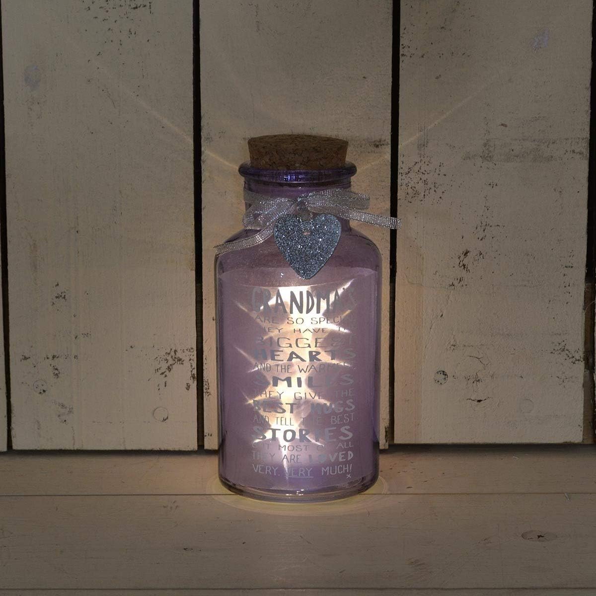 Messages Of Love Light Up Jar Grandma | Birthday Unisex | Home Décor | 2 x AA, Multi, 2 Count (Pack of 1)