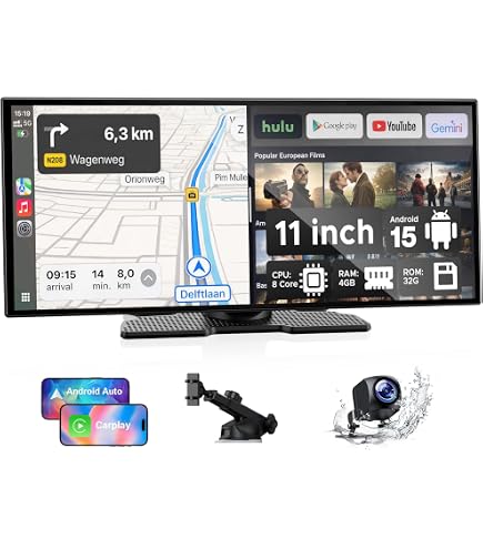 Amazon.com: 11.26 Inch HD Touchscreen Car Display, Wireless
