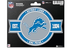 Rico Industries NFL Football Detroit Lions Standard Badge Magnet - for Car, Fridge