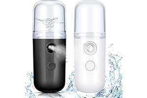 2 Pack Nano Facial Mister Mini Face Humidifier Portable Facial Sprayer USB Rechargeable Handy Skin Care Machine for Face Hydr