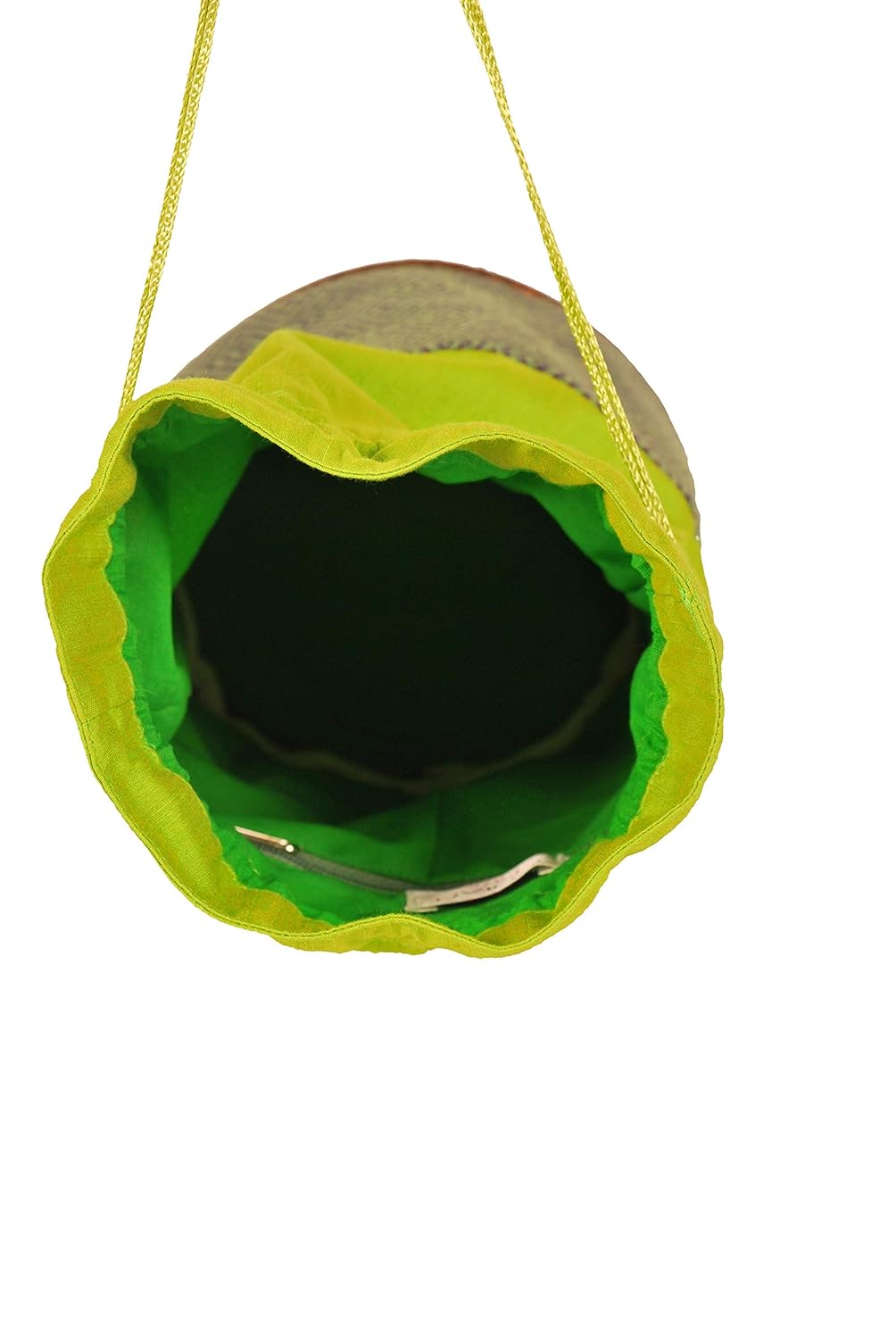 indian rain noor green potli with texture detailing