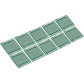 PATIKIL 1.2"x1.2" PCB Board Circuit 24 Pcs Solderable Breadboard Green | Single Sided Prototype Perfboard Solder Boards for DIY Soldering and Electronic Project Circuit Boards