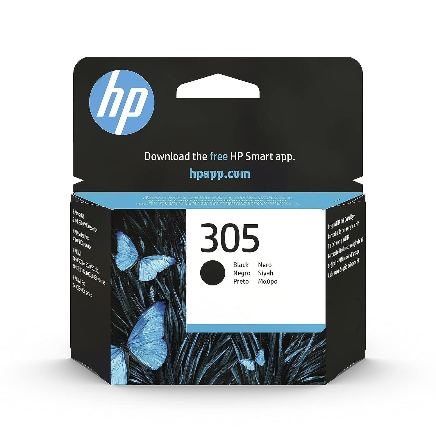 HP 305 Standard Capacity Black Original Ink Cartridge Page Yield 120 (P/N 3YM61AE)