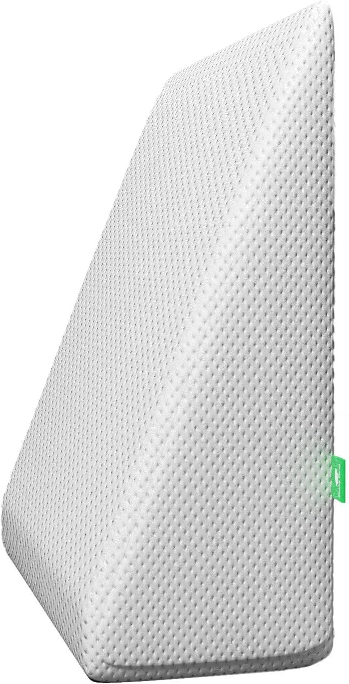Cushy Form Bed Wedge Pillow - 1.5 Inch Memory Foam Top (25 x 24 x 12 Inches) Best for Sleeping, Reading, Rest or Elevation - Breathable and Washable Cover (12 Inch Wedge, White): Health & Personal Care