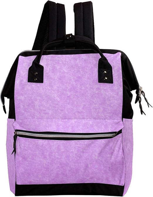 Purple Texture Diaper Bag Mummy Backpack Large Capacity Baby Bag Multi