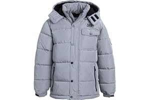 DKNY Boys' Winter Jacket - Insulated Quilted Puffer Parka Coat, Sherpa Lined Hood - Heavyweight Ski Jacket for Boys (4-20)