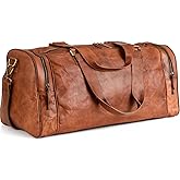 Berliner Bags Vintage Genuine Leather Duffle Bag Bergen for Travel or the Gym, Weekender, Travel Bag, Overnight Bag for Men and Women - Brown