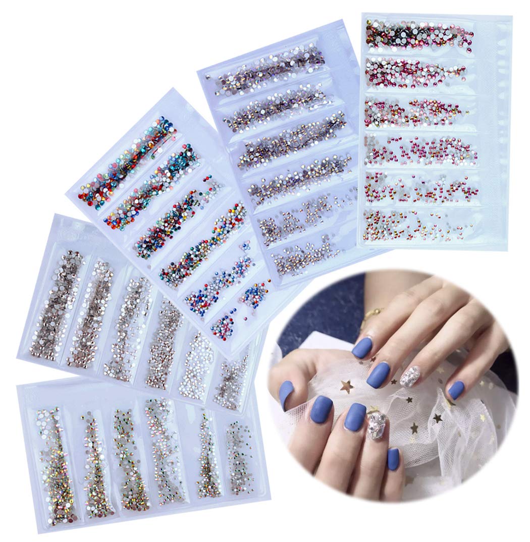 Ranvi 7200 Pieces(6 Grid)5 Pack of Nail Art Rhinestone Decoration Style1 โ image 1