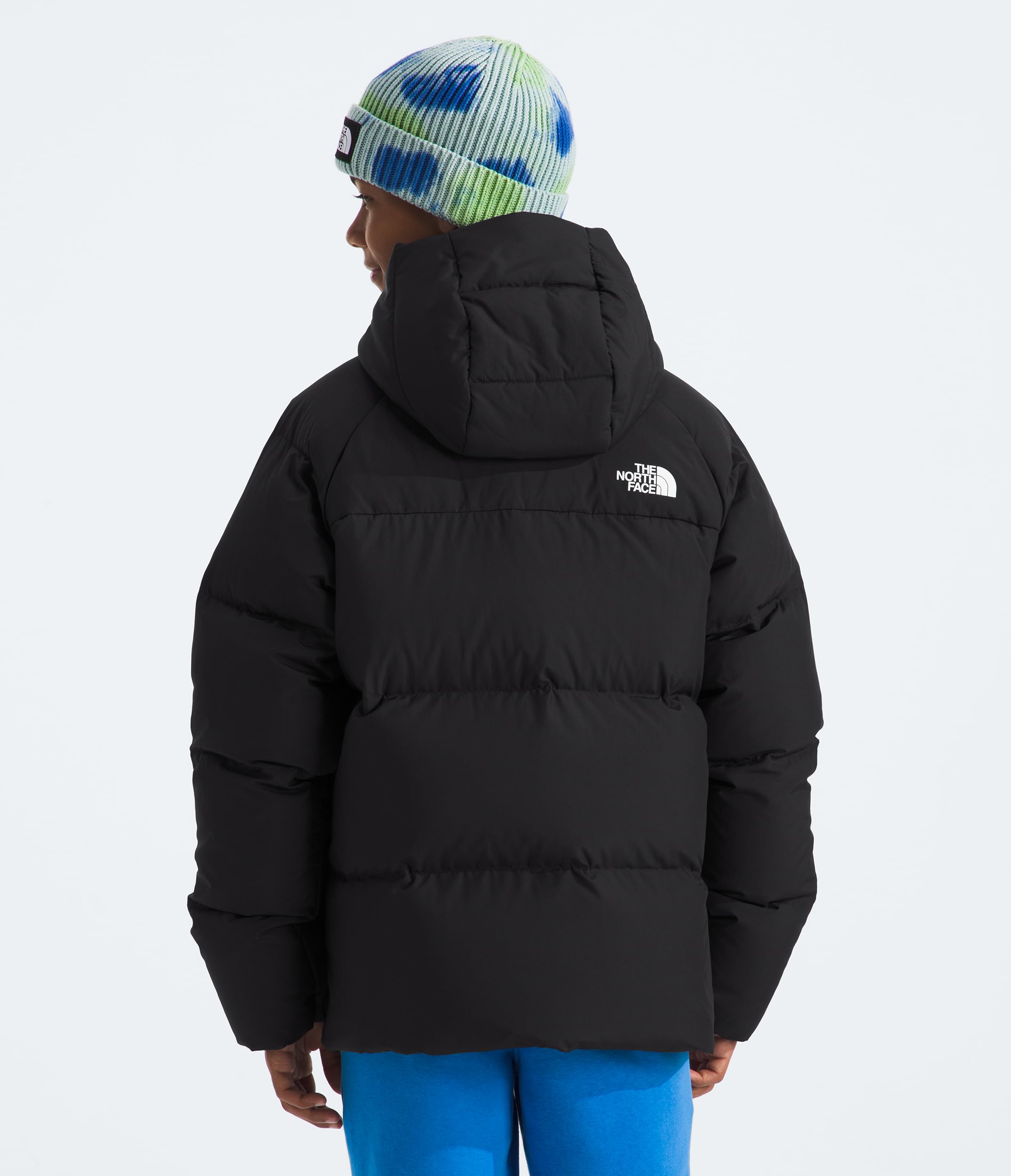 The North Face Boys' Down Hooded Jacket | Water Repellent, 600 Fill Recycled Waterfowl Down, Zip Pockets