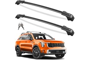 KINGGERI All Aluminum Roof Rack Cross Bars Fit for Kia Sorento X-Line & X-Pro 2021 2022 2023 2024 2025 (with Raised Side Rails), Lockable 260LBS Roof Rails Crossbars Rooftop Luggage Racks Carrier