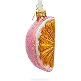 Orange Slice Glass Christmas Ornament