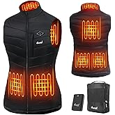 CHAPAREL Women’s Heated Vest with Battery Pack Included, 7.4V Smart Washable Rechargeable Electric Lightweight Heating Vest