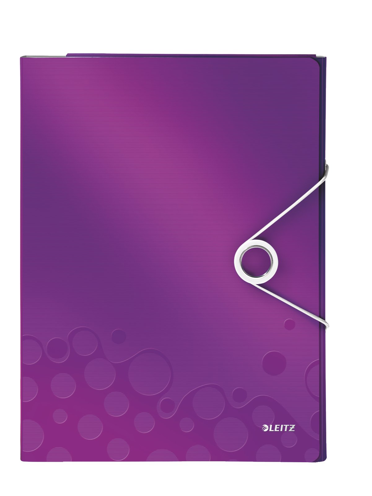 Leitz Organiser File, Elastic Band Fastener, Purple, WOW Range, 46360062