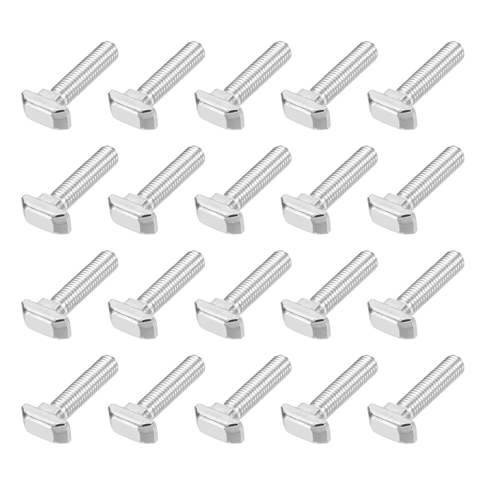 PATIKIL M8x25 Hammer Head Bolt T Screw, 20 Pcs T Slot Drop in Bolt Hammer Head Bolts for 4040 Series European Standard Aluminum Profile