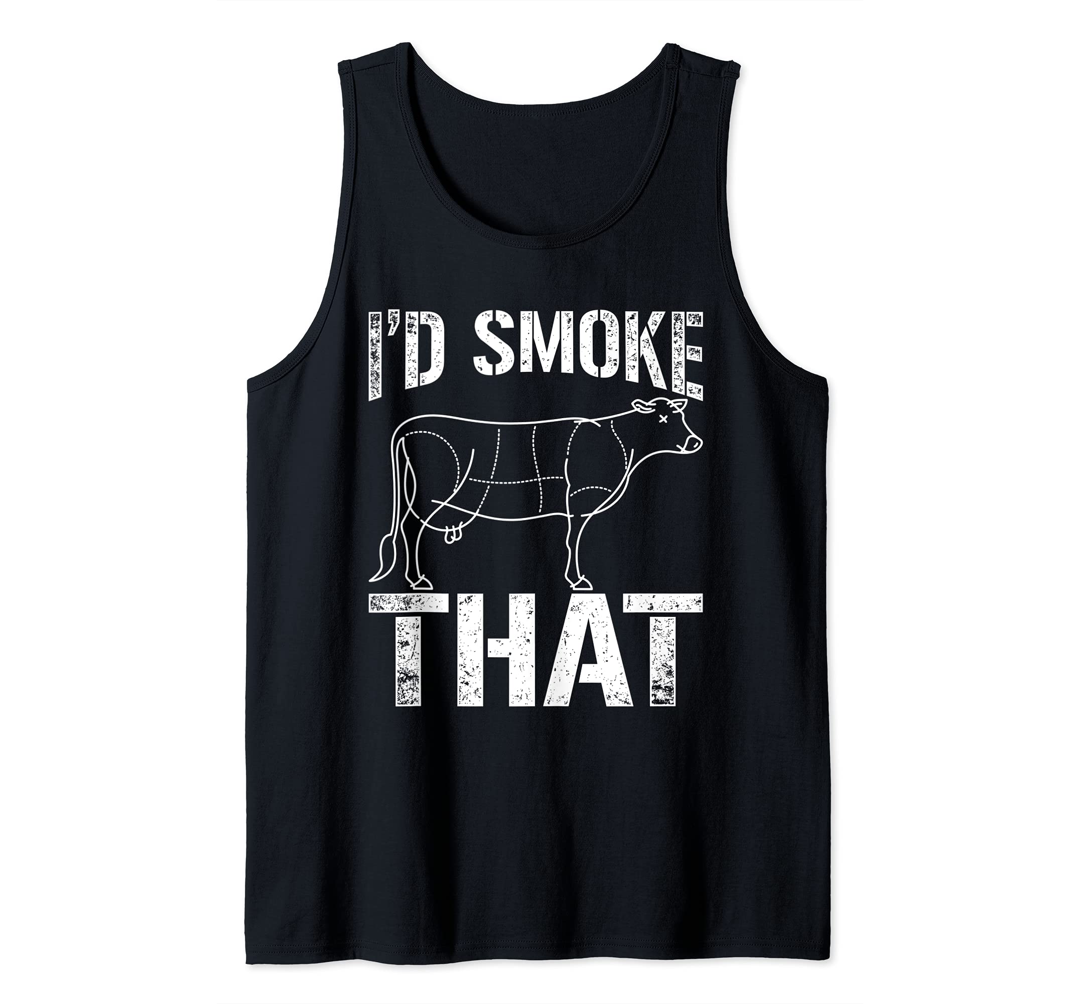 Smoked Meat Grilling Steak BBQ Chef Grill Steak Barbecue Tank Top
