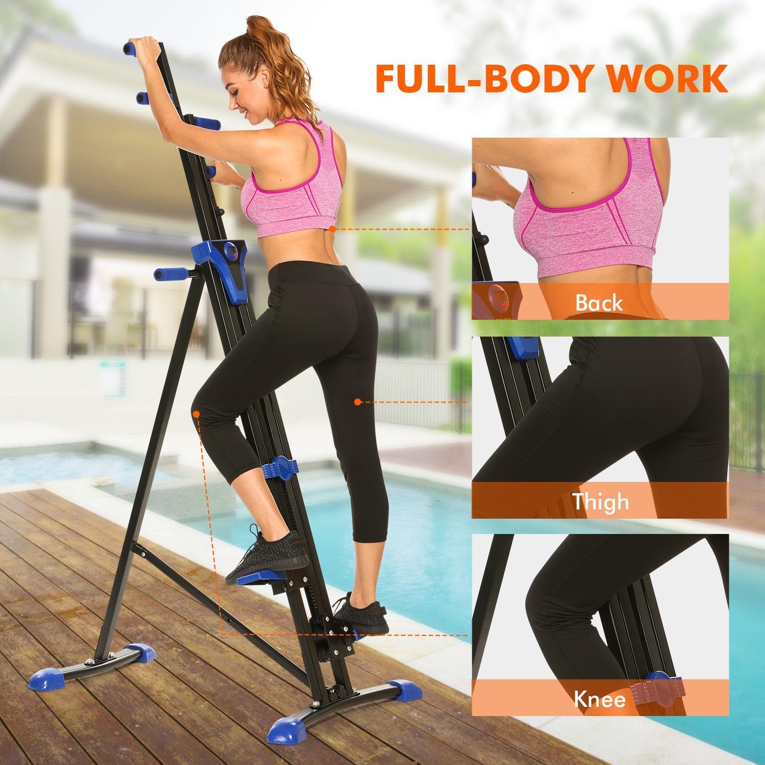 Mua Vertical Climber Exercise Machine, Upgraded Folding Stair Climber ...