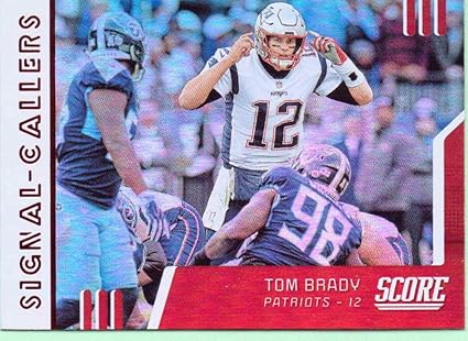 Tom Brady 2019 Score Signal Callers Red Sc 2 New England Patriots At Amazon S Sports Collectibles Store