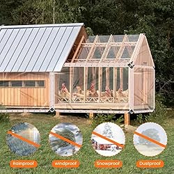 ACFBGFV 8x10FT Clear Waterproof Tarp, PVC 14 Mil