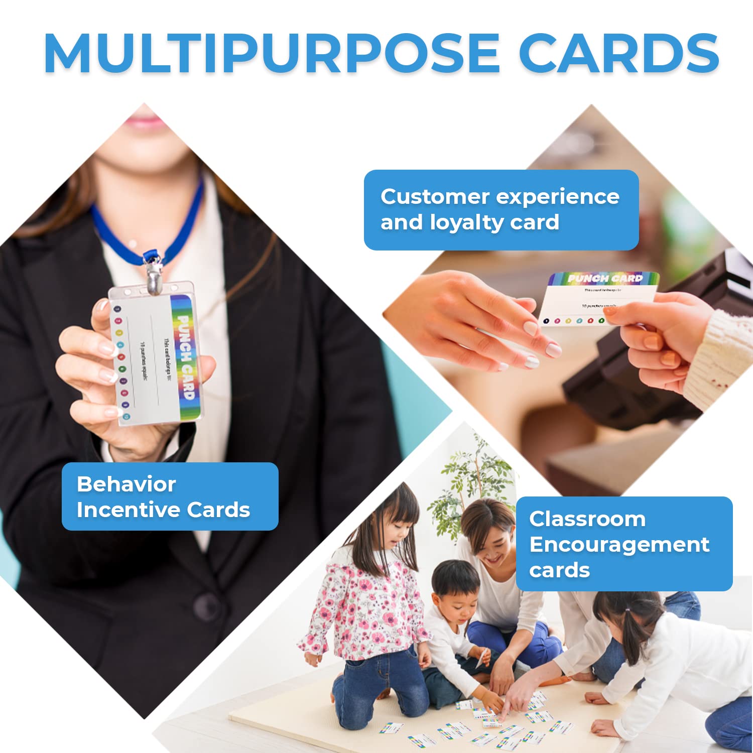 Mua EBOS Punch Cards, Pack of 200 Reward Punch Cards 2 x 3.5" with ...