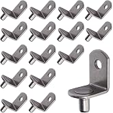 SDTWZW 5mm Shelf Pegs L-Shaped Cabinet Support Pins Bracket Style Clips | for Bookcase Kitchen Closet Shelves Holders,16 PCS, Gun Metal