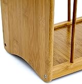 Relaxdays Bamboo Magazine Rack with Handle 33 x 42 x 21 cm Natural Brown view 5
