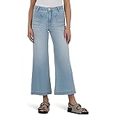 KUT from The Kloth Womens Meg High-Rise Wide Leg with Patch Pockets Regular Hem
