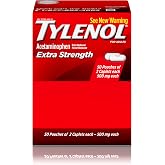 Tylenol Extra Strength Caplets, 500 mg Acetaminophen, 50 x 2 ct | Pain Relief &amp; Fever Reducer, Headache, Backache, Toothache, Menstrual Cramps &amp; Pain, Travel-Friendly Packaging