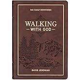 Walking with God 365 Daily Devotions, Large Print Brown Faux Leather