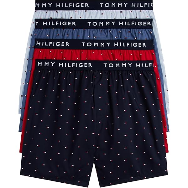 Tommy Hilfiger Cotton Classics Woven Boxer 3-Pack Paris Blue LG at