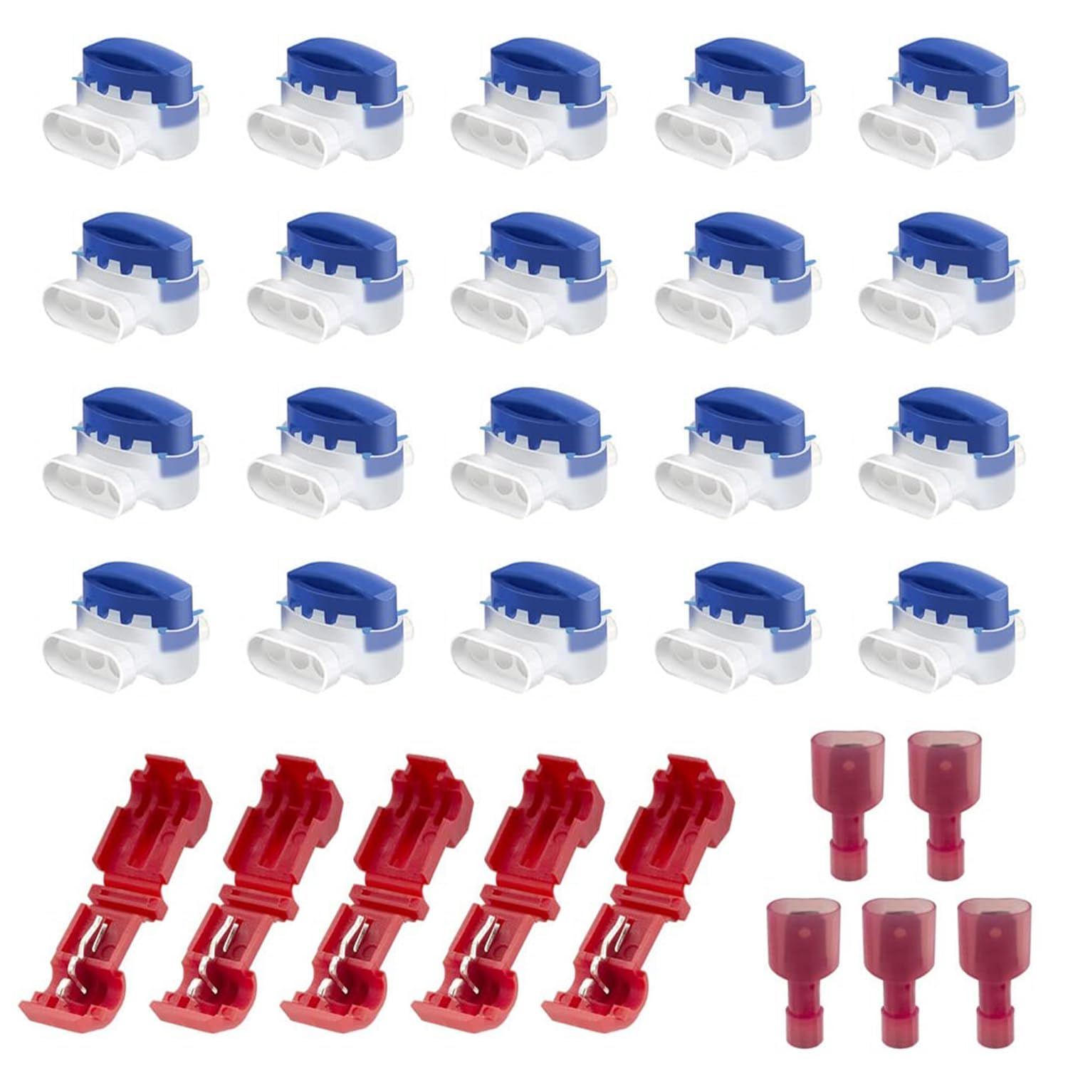 XNBTFK Lawnmower Cable Repair Kit, 20 Waterproof Wire Connectors and 10 Connection Terminals, Electrical IDC 314-BOX Wire Connectors for Robotic Lawn Mowers, Irrigation Applications