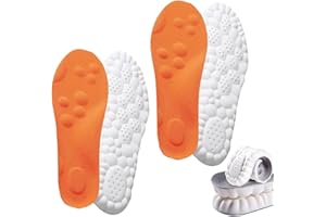 Steppers Insoles, Cloud Soles for Men Women Breathable Sweat Wicking Memory Foam Orthopedic Insoles (2pair Orange,Men 11.5-12