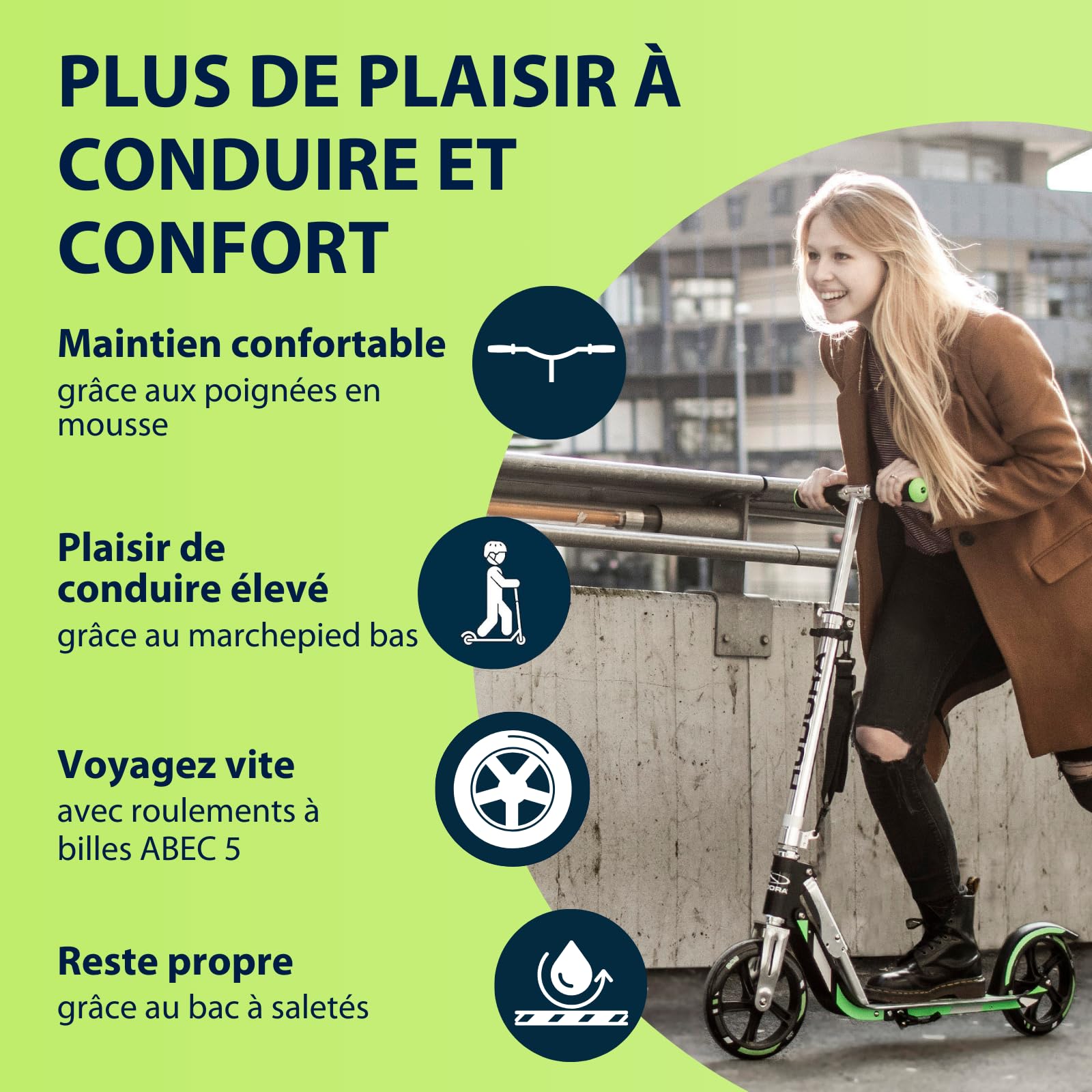 HUDORA Big Wheel Scooter 205 - Tret-Roller