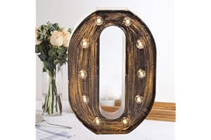 OYCBUZO Golden Black Led Marquee Letter - Industrial, Vintage Style Light Up Alphabet Letter Sign for Cafe Wedding Birthday Party Christmas Lamp Home Bar Initials Decor - O