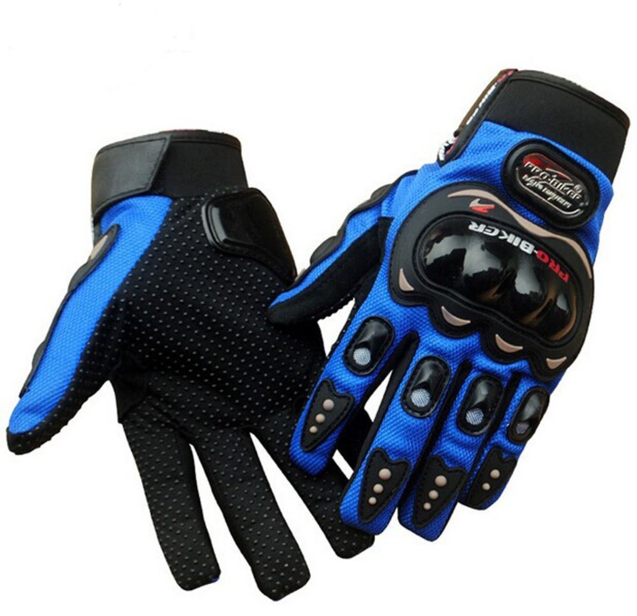 Vingaboy Probiker Gloves for Motor cycle / Bike /Moto Cross / Outdoor Sports Bicycle Cycling / Racing / Driving / Riding - Full Finger(Blue)