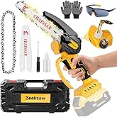 Mini Electric Chainsaw for Dewalt Battery 20V MAX, Auto Oiler Cordless Small Saw, Cordless Pruning Chain Saw, 2-IN-1 Battery Operated Handheld Chainsaw for Wood Cutting, Tree Trimming (ONLY TOOL)