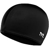 TYR Adult Lycra Fiber Swim Cap - Lightweight Warm Water Recreational Cap | Premium Lycra Fiber Weave | Warm Water Training | Hydrodynamic Drag Reduction | UPF 50+ Sun Protection