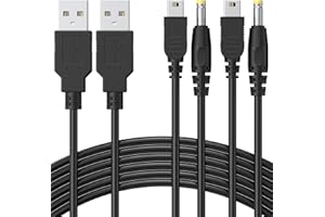 2-in-1 PSP Charger Cable,for Sony PSP 1000, 2000, 3000(PSP-1001/2001/3001) &E-1000 Series - 3.9ft Dual-Port USB Power Cord (2