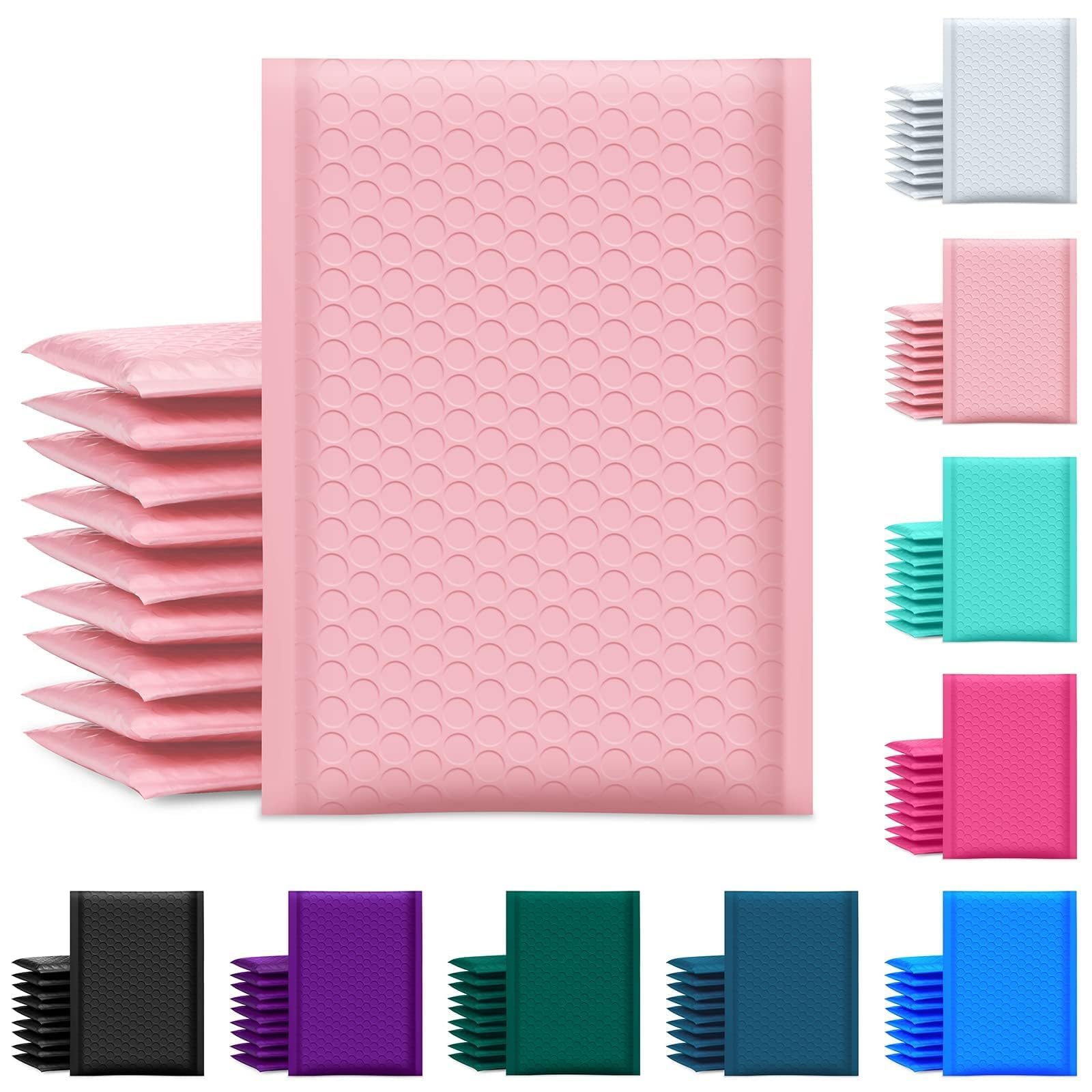 Photo 1 of UCGOU Bubble Mailer 6x10 Inch 100 Pack Usable Size 6x9 Inch Light Pink Poly Padded Envelopes Waterproof Bubble Bags for Small Business Shipping Self Seal Mailing Envelopes for Jewelry Makeup Supplies