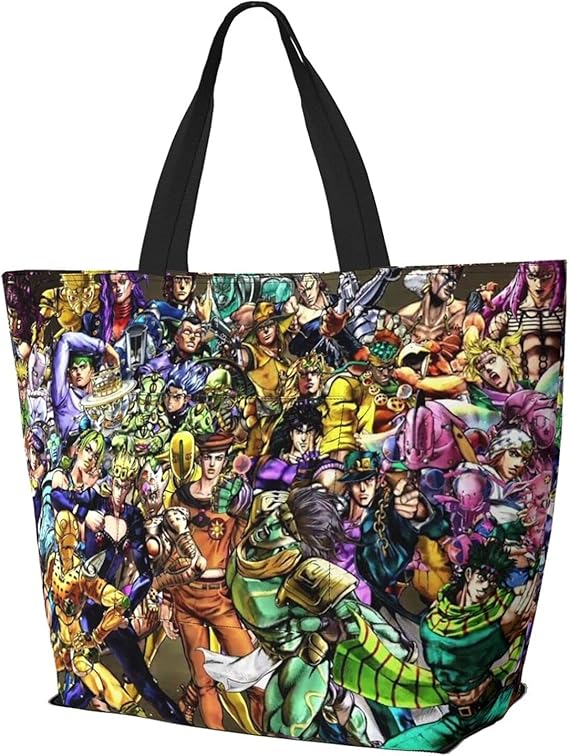 Amazon ショルダーバッグ Jojoジョジョの奇妙な冒険黄金の風 ハンドバッグ トートバッグ 手提げバッグ ショッピングバッグ 通勤 バッグ カバン レディース メンズ兼用 田上花子 シューズ バッグ