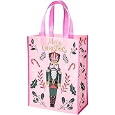 WRAPAHOLIC Christmas Medium Reusable Gift Bag with Handles - 10 x 5 x 13 inch - Perfect for Holiday, Party Gift, Shopping Bag