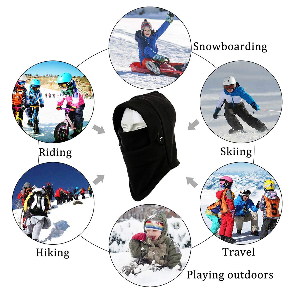 YQXCC Kids Winter Hats Balaclava Ski Mask Windproof Warm Adjustable with Fleece Lining Hat for Boys Girls