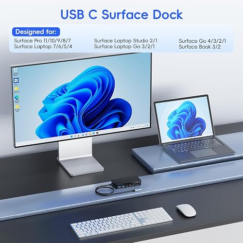 Microsoft Surface Dock 2, Surface Docking Station 12 in 1 Triple Display Microsoft Surface Dock Microsoft Surface Dock 2, Surface Docking Station 12 in 1 Triple Display Microsoft Surface Dock