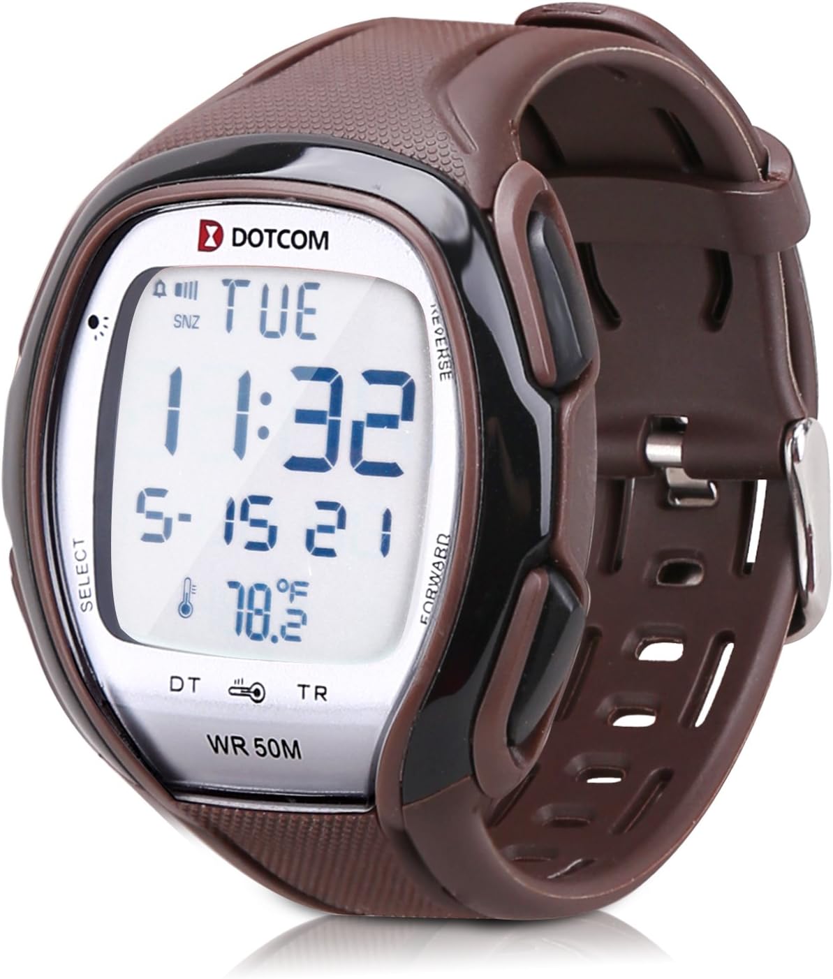 Digital Sport Watches Temperature Sensor Watches Waterproof Sports Watch EL Backlight Stopwatch Thermometer Watch