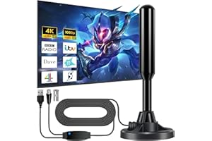 FXIAOY 2025 TV Antenna for Local Channels,HD Antenna for Smart TV Up to 750+ Miles Range,TV Antenna Indoor for 4K 1080P TV,Digital Antenna Outdoor 25ft Coaxial Cable