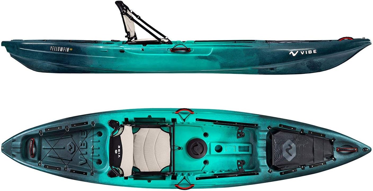 Vibe Yellowfin 120 Kayak Package 12-Foot Fishing Kayak with Framed Hero Seat